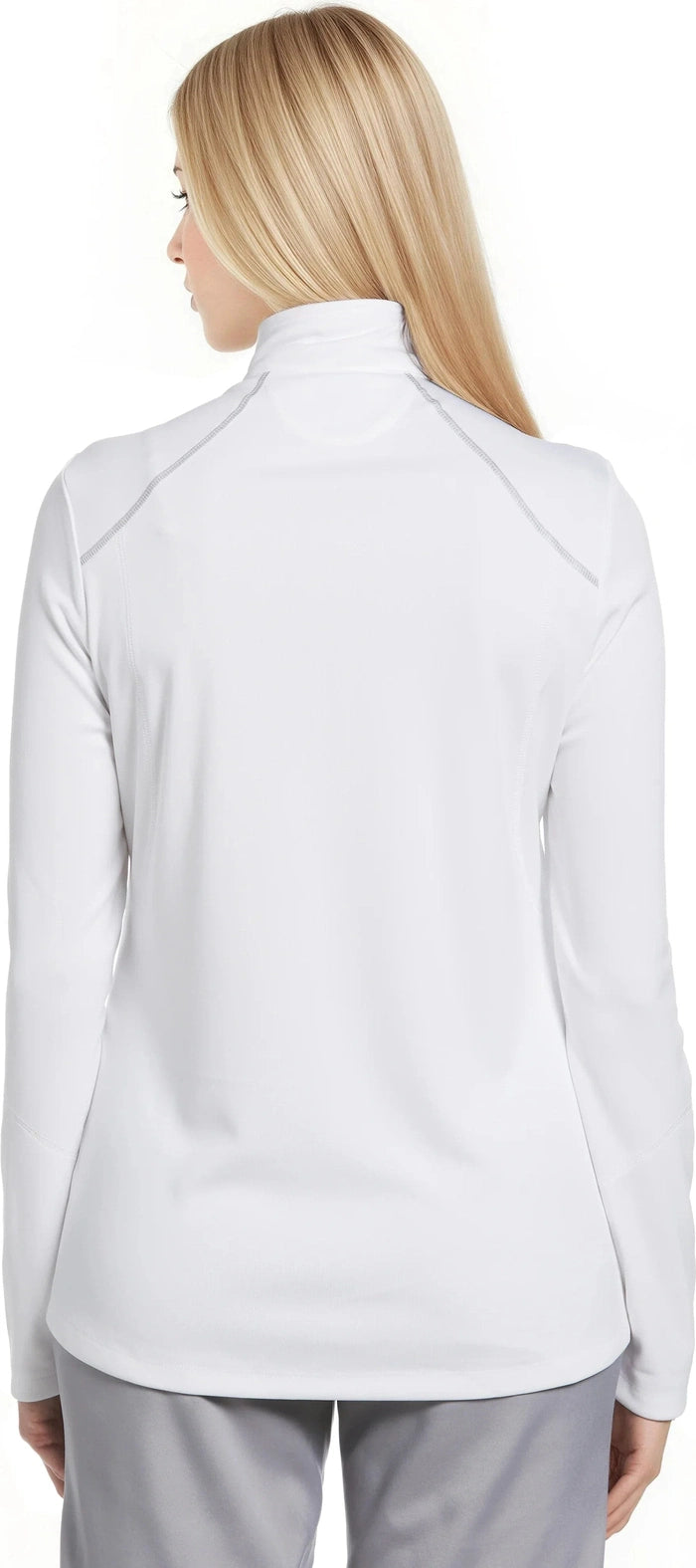 Callaway Golf Cgw545 Long Sleeve Opti-repel 1/4-zip Jacket - White - Ladies s