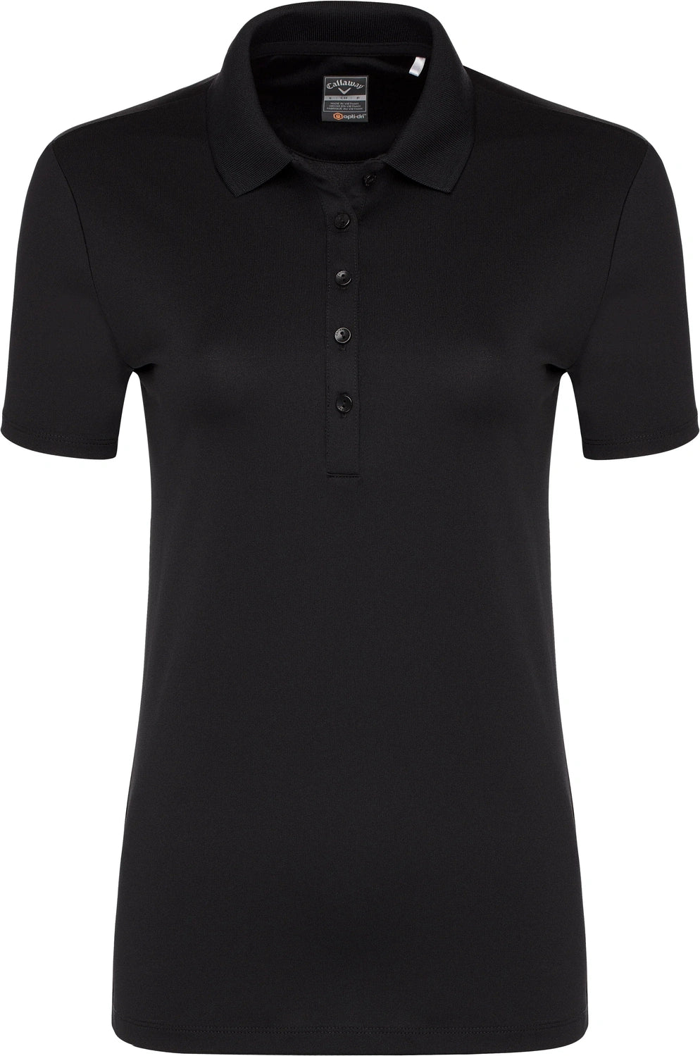 Callaway Golf Cgw555 Short Sleeve Opti-dri Stretch Solid Polo - Black