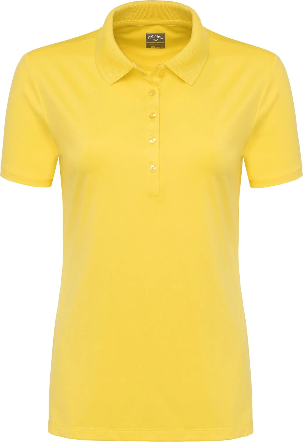 Callaway Golf Cgw555 Short Sleeve Opti-dri Stretch Solid Polo - Lemon Zest
