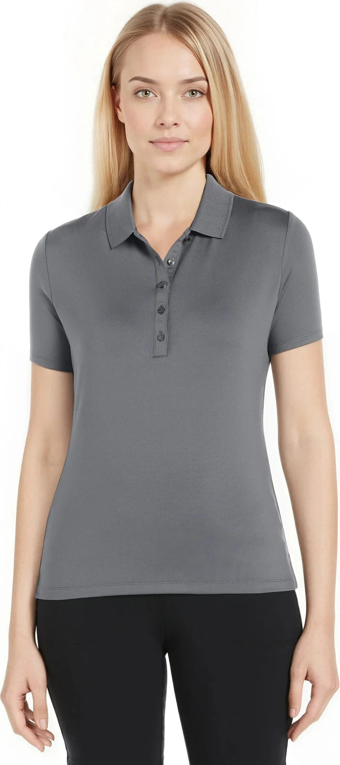 Callaway Golf Cgw555 Short Sleeve Opti-dri Stretch Solid Polo - Quiet Shade - Ladies s