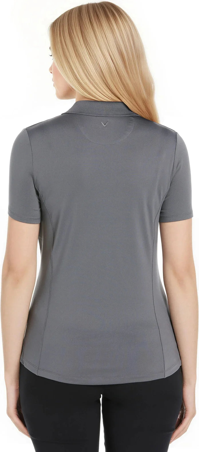 Callaway Golf Cgw555 Short Sleeve Opti-dri Stretch Solid Polo - Quiet Shade - Ladies s