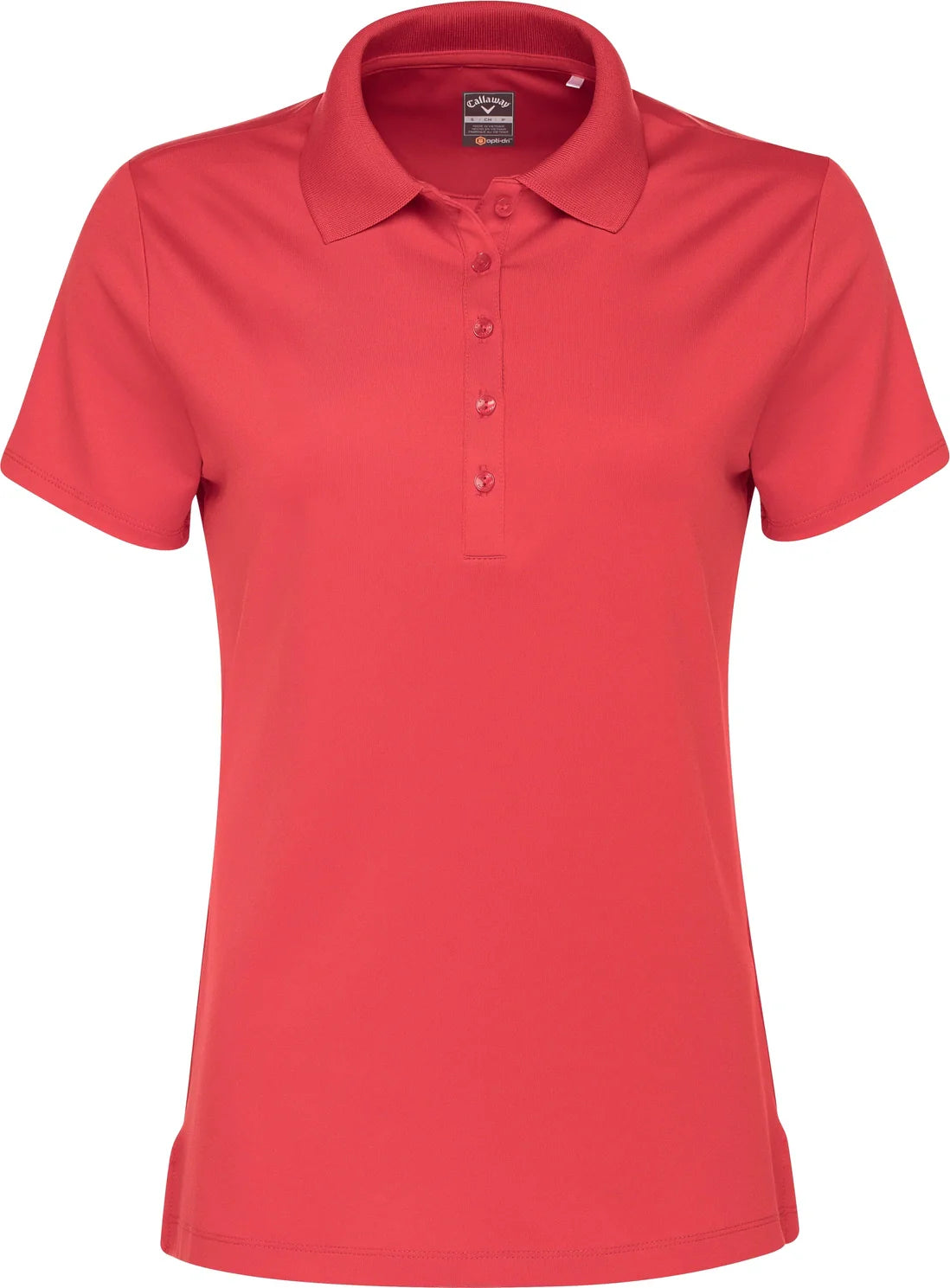 Callaway Golf Cgw555 Short Sleeve Opti-dri Stretch Solid Polo - Salsa