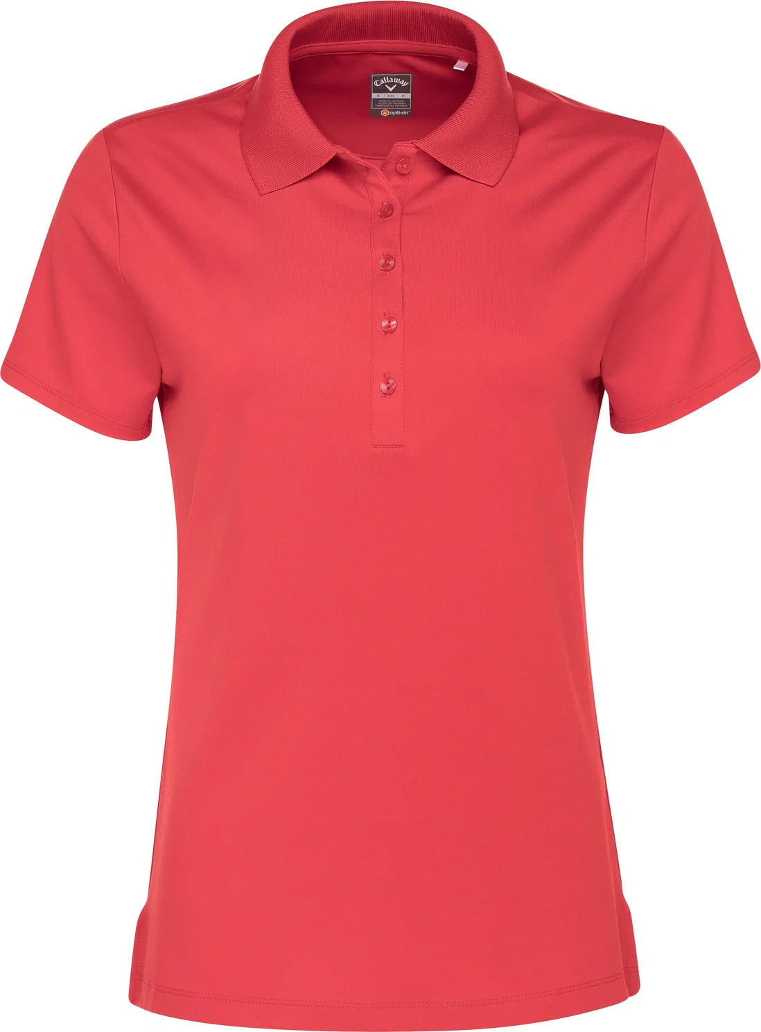 Callaway Golf Cgw555 Short Sleeve Opti-dri Stretch Solid Polo - Salsa