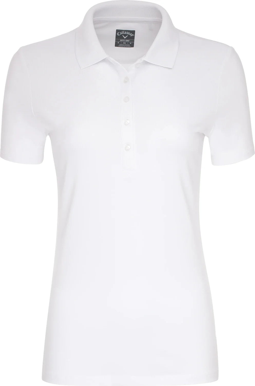 Callaway Golf Cgw555 Short Sleeve Opti-dri Stretch Solid Polo - White