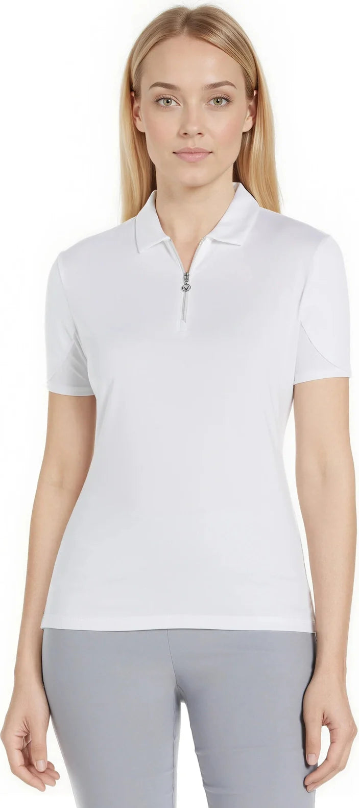 Callaway Golf Cgw625 Tulip Sleeve Polo - Bright White - Ladies s