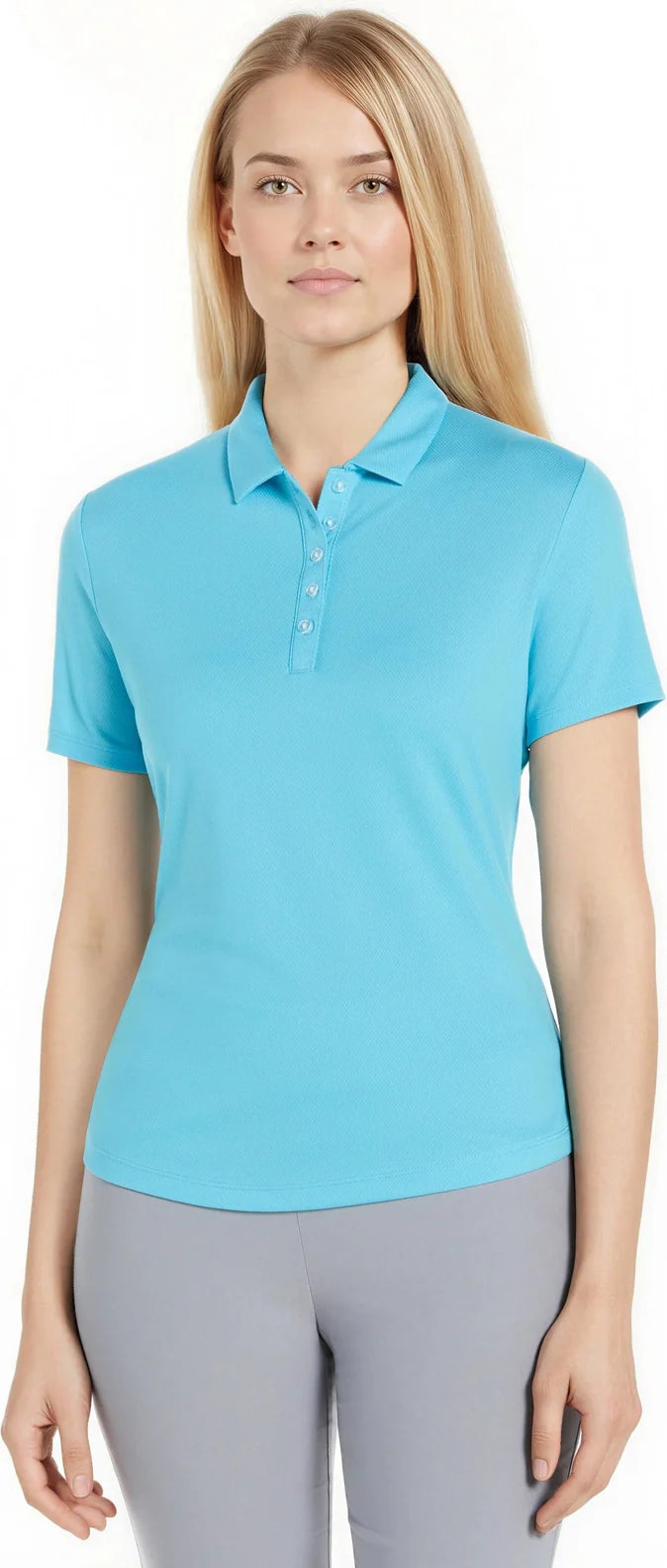 Callaway Golf Cgw693 Birdseye Polo - Blue Atoll - Ladies s