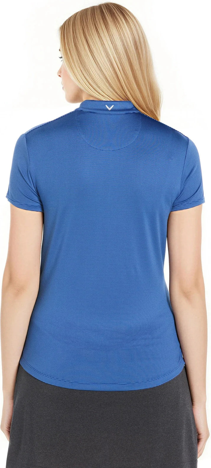 Callaway Golf Cgw703 Short Sleeve Mock Neck Fine Line Stripe Polo - Surf the Web