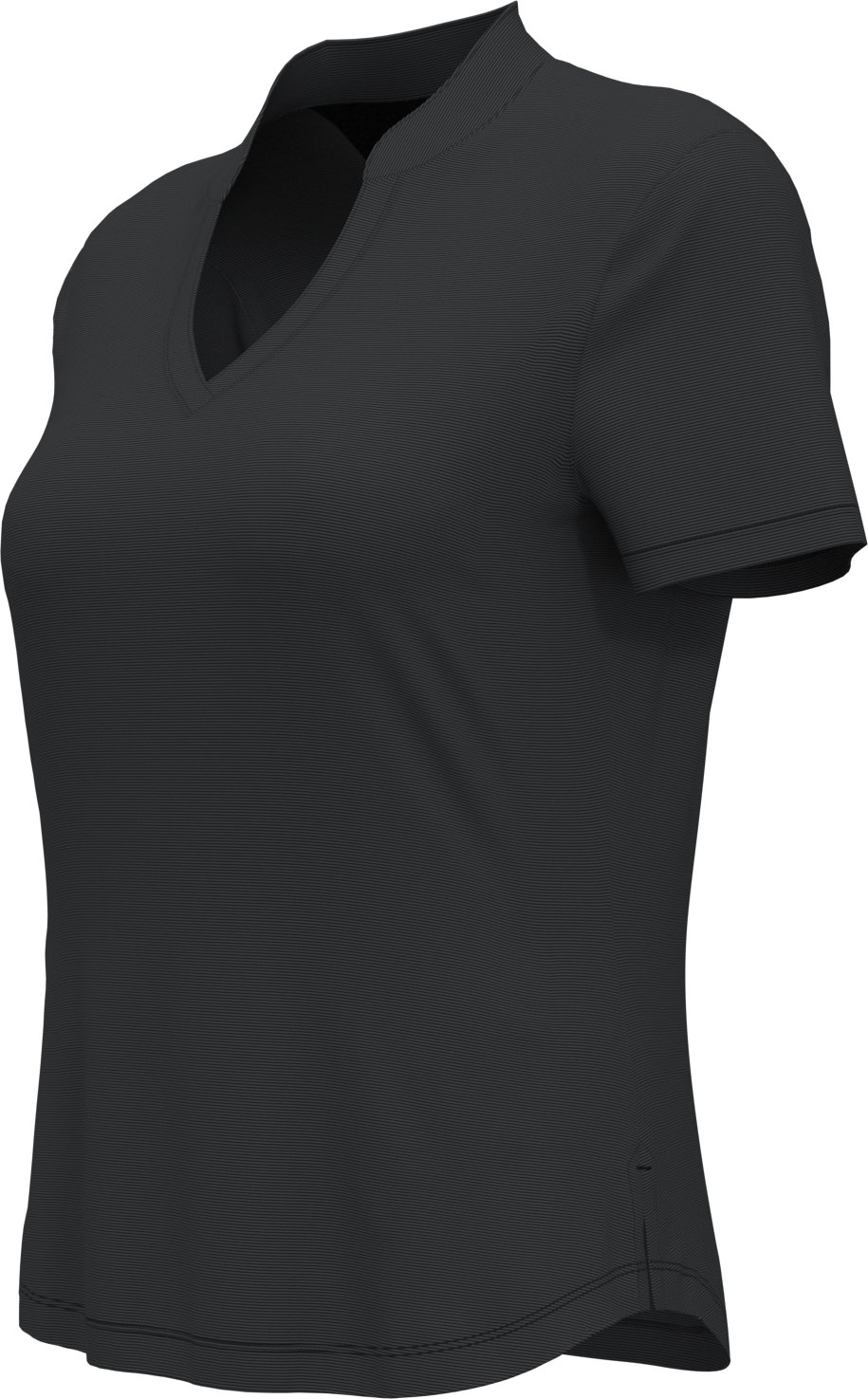 Callaway Golf Cgw703 Short Sleeve Mock Neck Fine Line Stripe Polo - Black