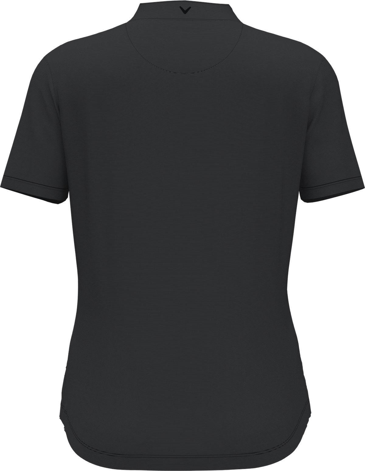 Callaway Golf Cgw703 Short Sleeve Mock Neck Fine Line Stripe Polo - Black
