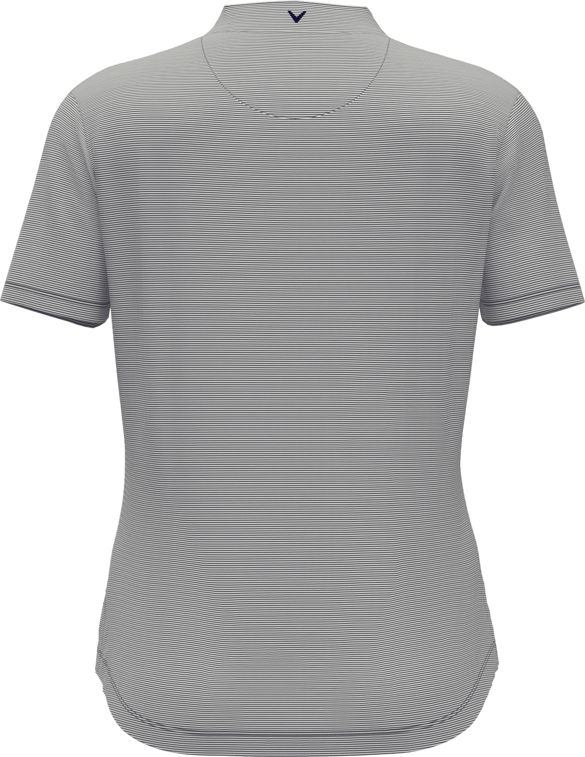 Callaway Golf Cgw703 Short Sleeve Mock Neck Fine Line Stripe Polo - Peacoat White