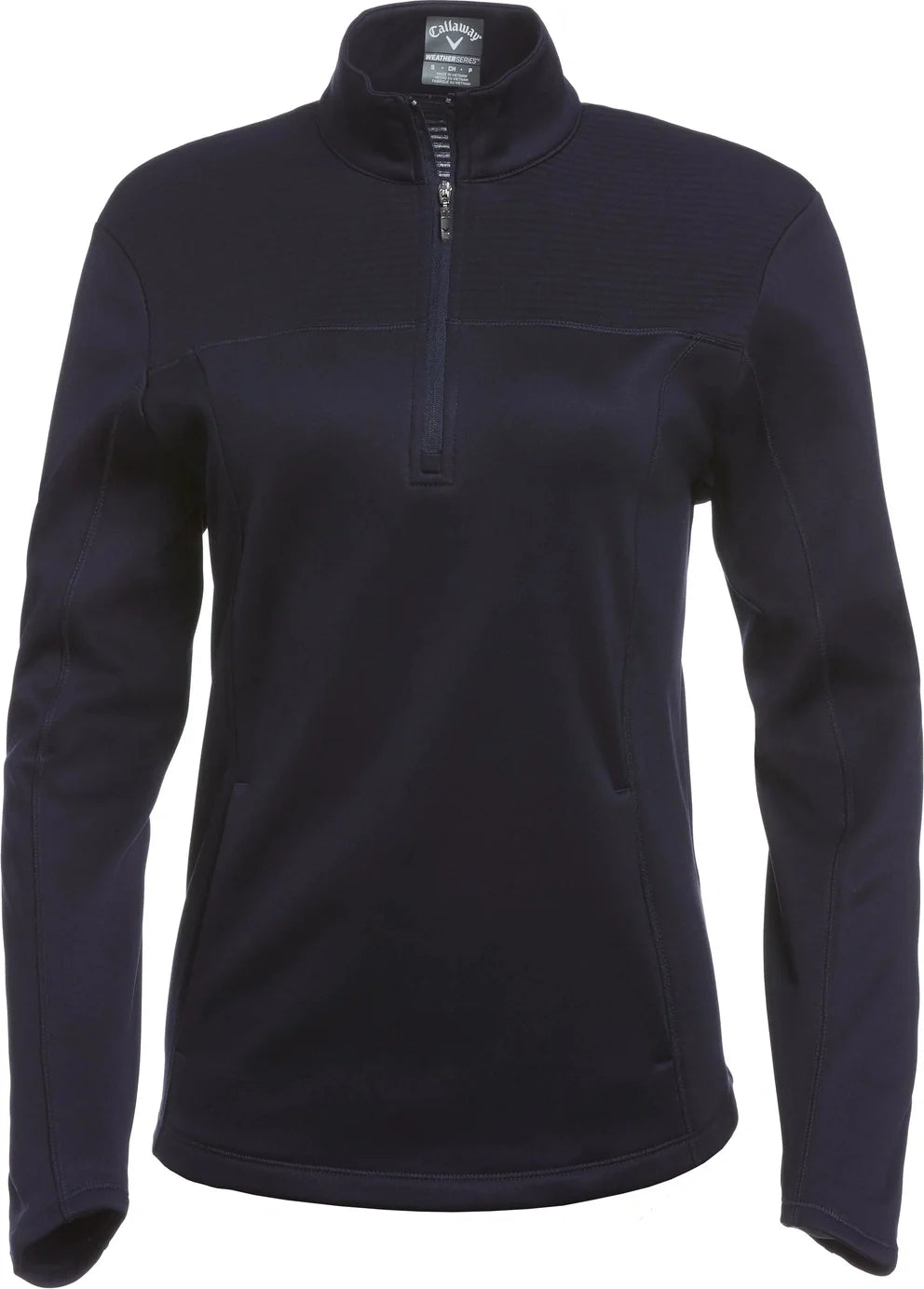 Callaway Golf Cgw704 Long Sleeve Ottoman Fleece Pullover Jacket - Peacoat