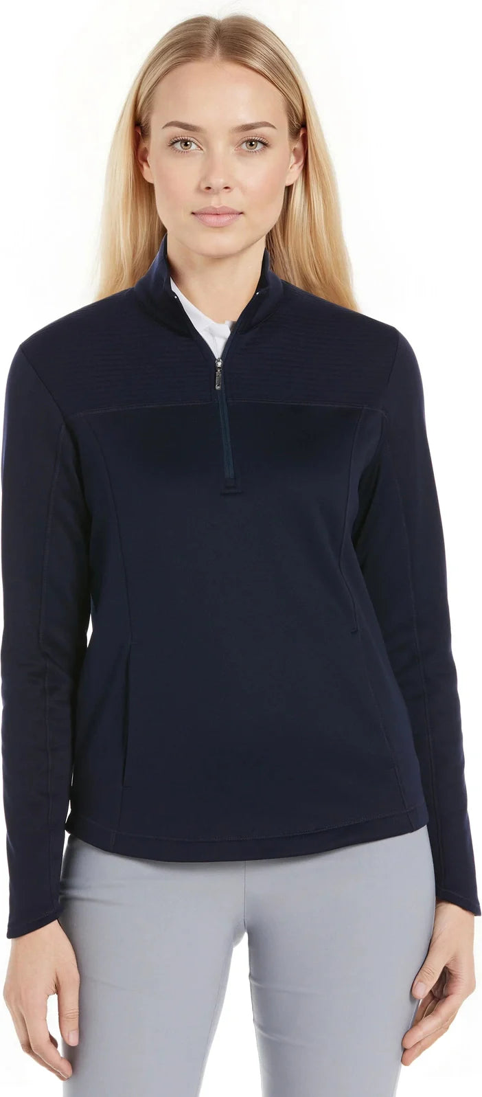Callaway Golf Cgw704 Long Sleeve Ottoman Fleece Pullover Jacket - Peacoat - Ladies s