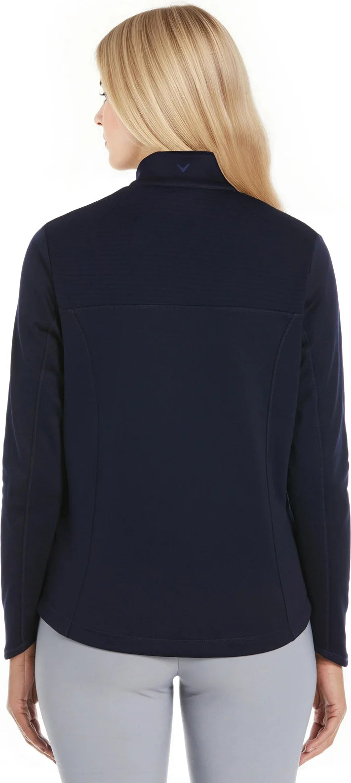 Callaway Golf Cgw704 Long Sleeve Ottoman Fleece Pullover Jacket - Peacoat - Ladies s