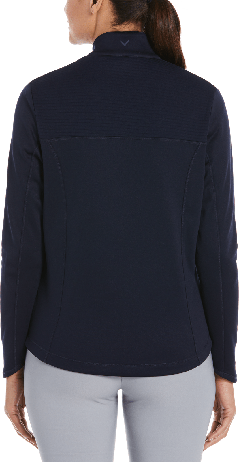 Callaway Golf Cgw704 Long Sleeve Ottoman Fleece Pullover Jacket - Peacoat