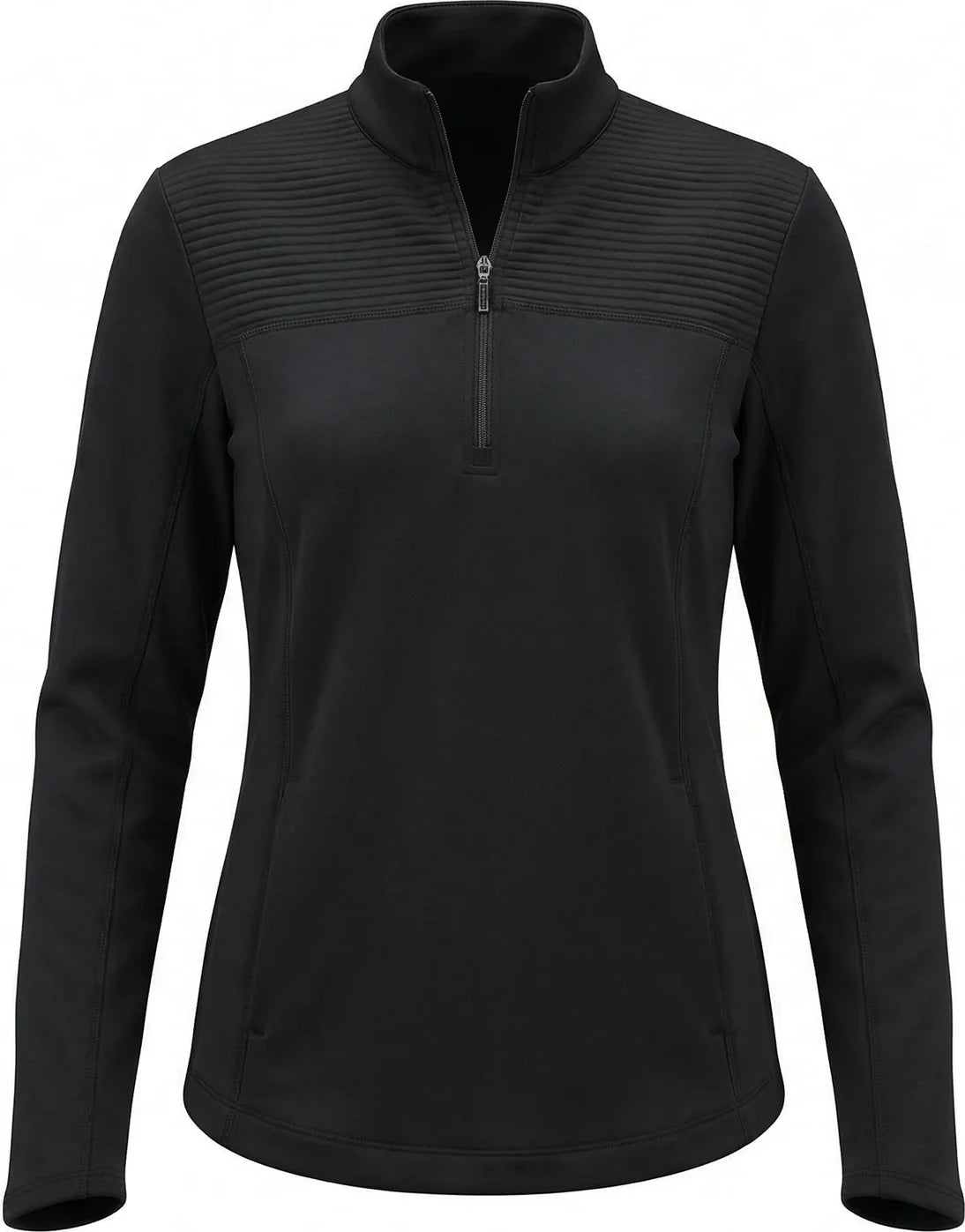 Callaway Golf Cgw704 Long Sleeve Ottoman Fleece Pullover Jacket - Black