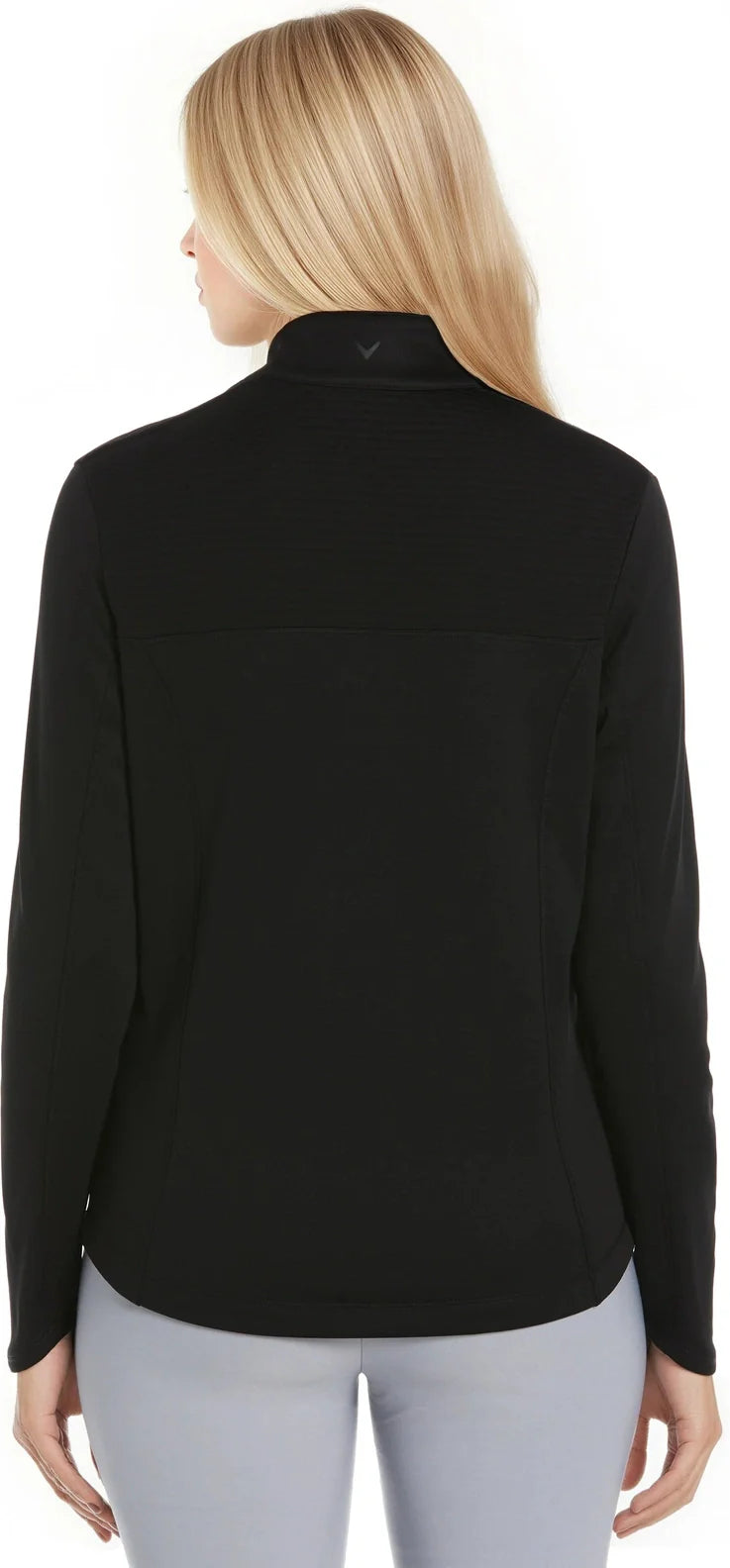 Callaway Golf Cgw704 Long Sleeve Ottoman Fleece Pullover Jacket - Black - Ladies s