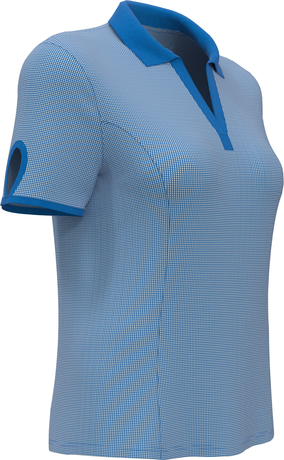 Callaway Golf Cgw747 Gingham Short Sleeve Polo Shirt - Magnetic Blue