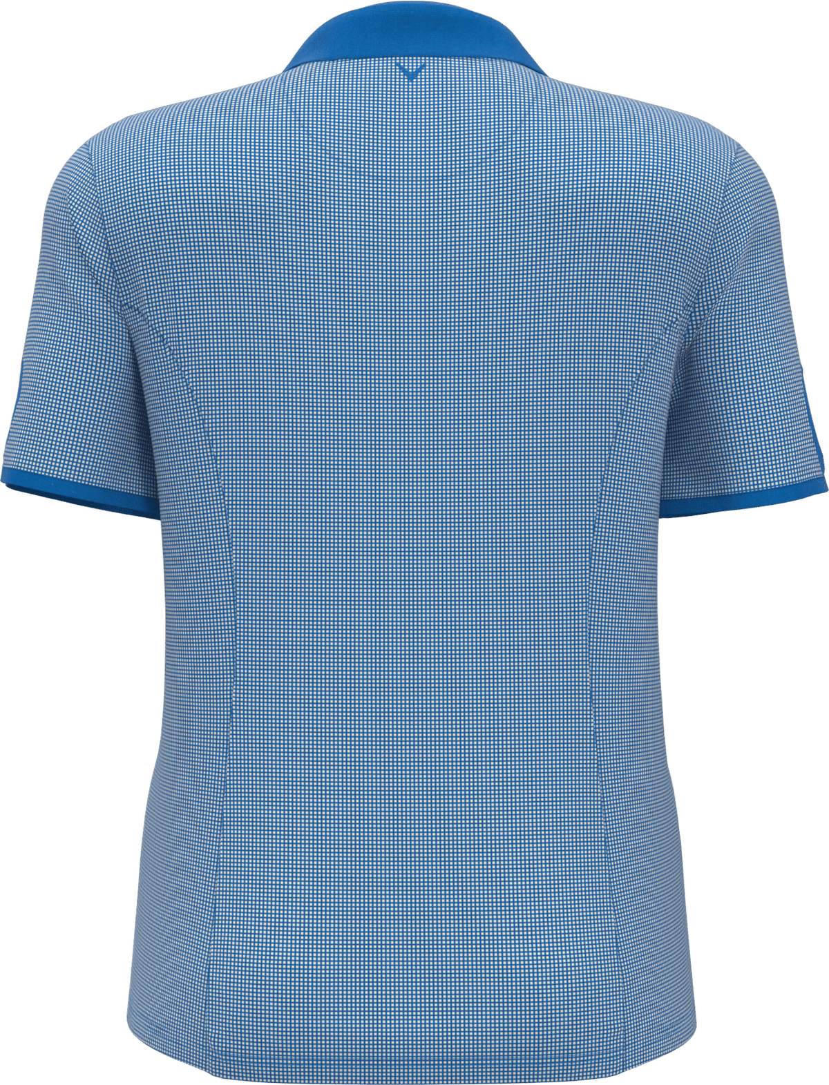 Callaway Golf Cgw747 Gingham Short Sleeve Polo Shirt - Magnetic Blue