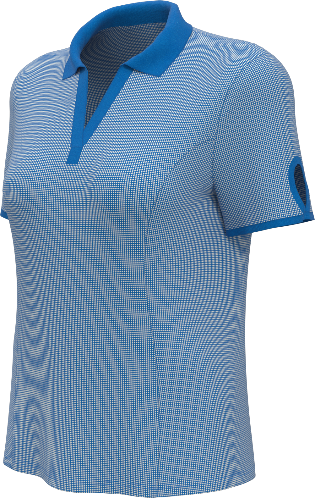 Callaway Golf Cgw747 Gingham Short Sleeve Polo Shirt - Magnetic Blue