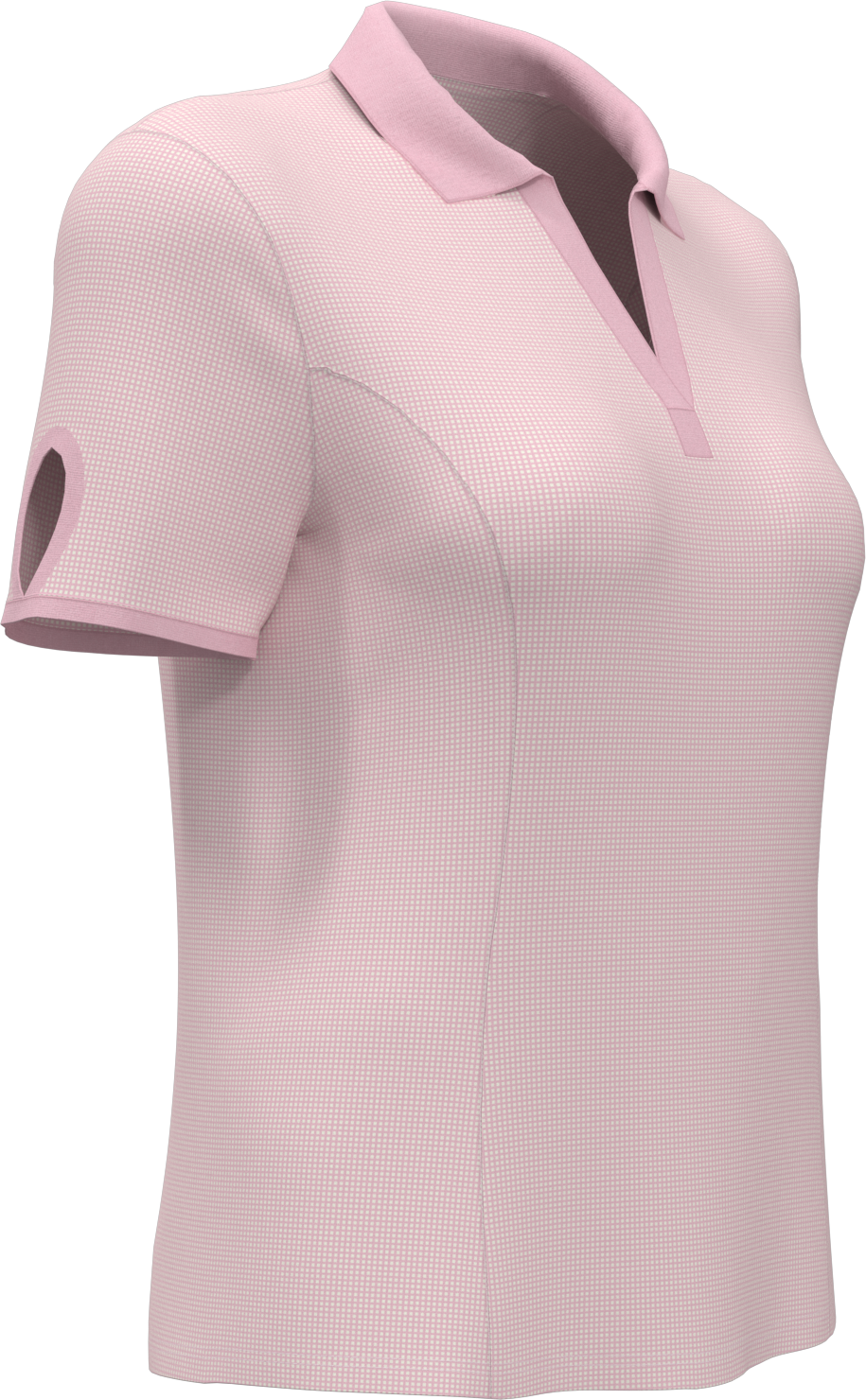Callaway Golf Cgw747 Gingham Short Sleeve Polo Shirt - Orchid Pink - Ladies m