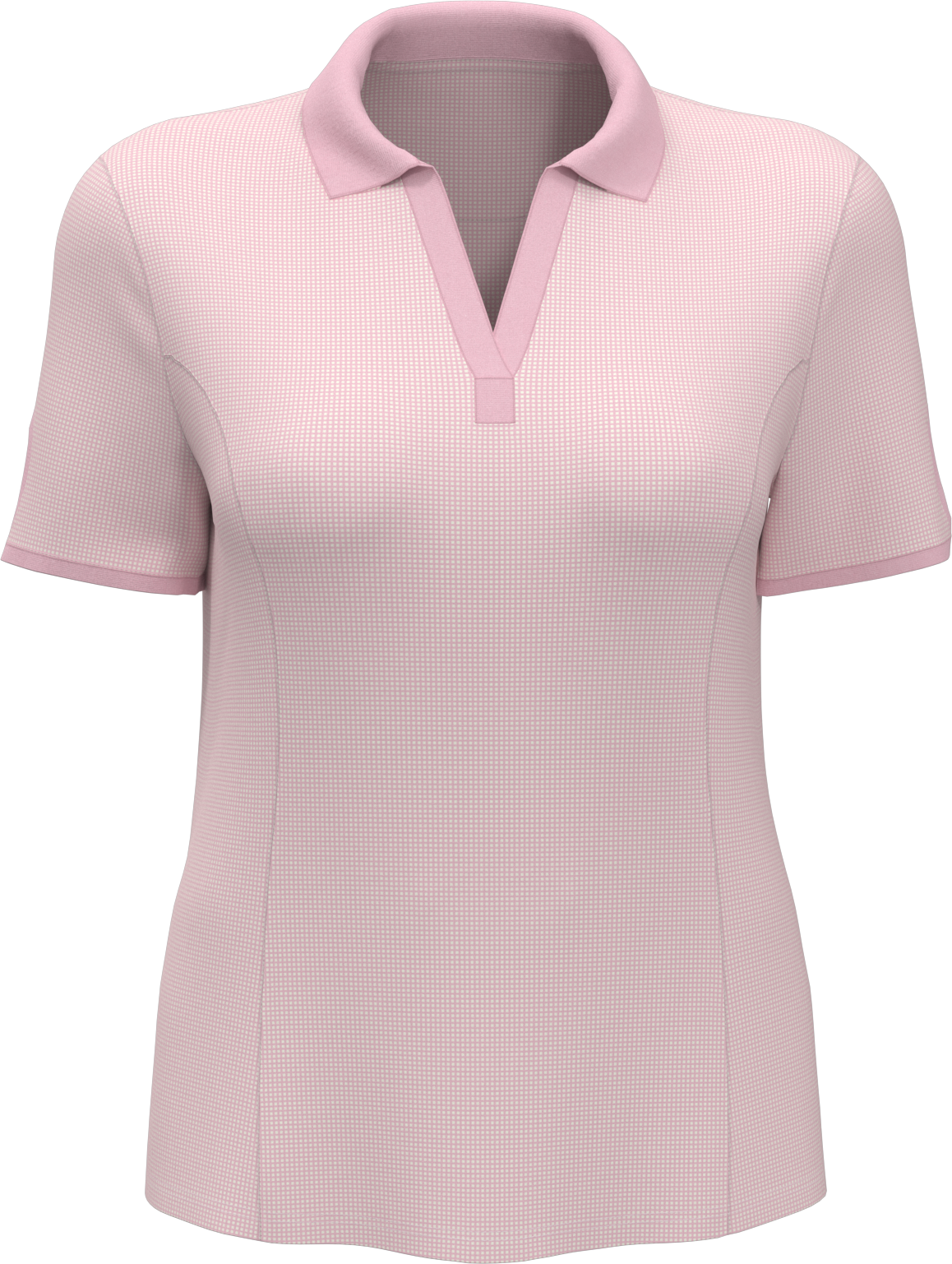 Callaway Golf Cgw747 Gingham Short Sleeve Polo Shirt - Orchid Pink