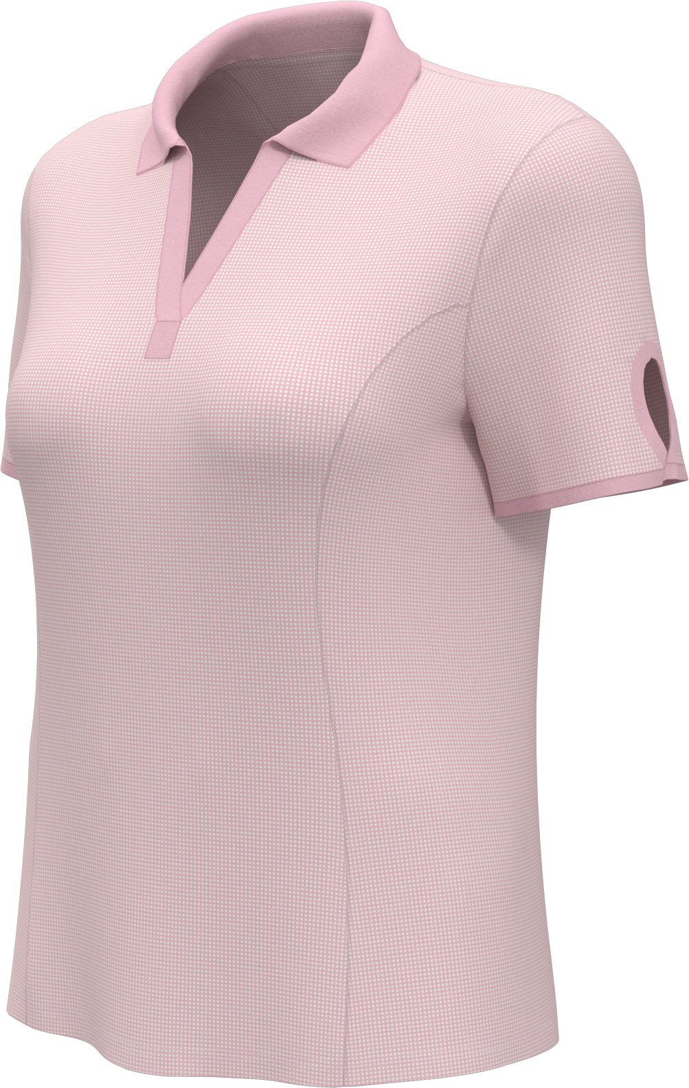 Callaway Golf Cgw747 Gingham Short Sleeve Polo Shirt - Orchid Pink