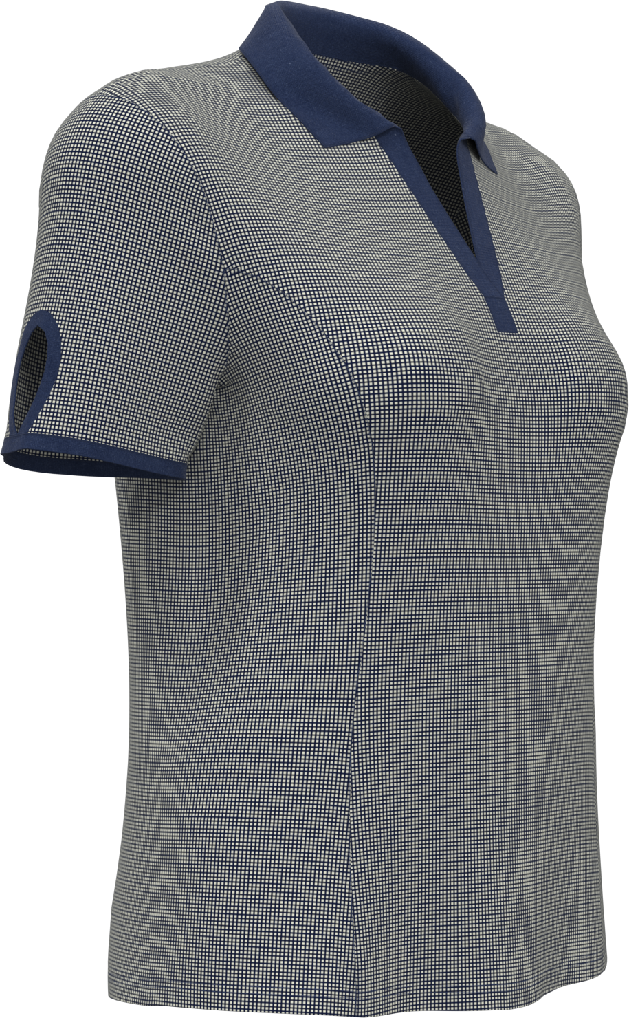 Callaway Golf Cgw747 Gingham Short Sleeve Polo Shirt - Peacoat - Ladies s