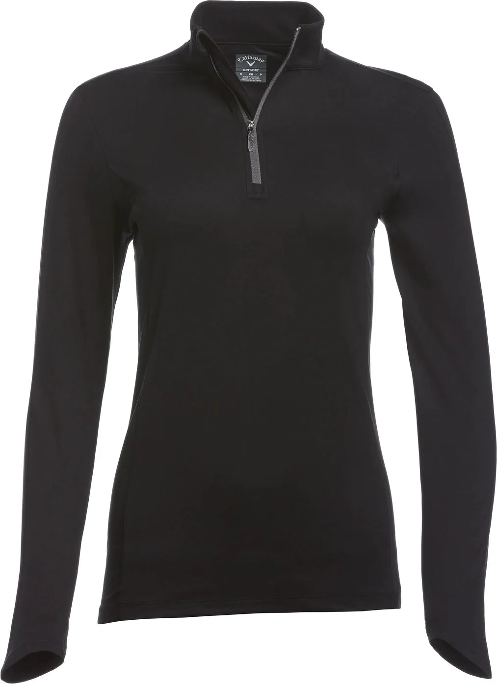 Callaway Golf Cgw748 Solid Knit Long Sleeve 1/4 Zip Shirt - Black