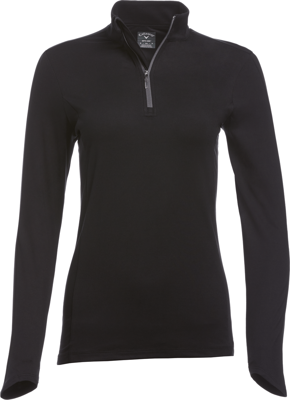 Callaway Golf Cgw748 Solid Knit Long Sleeve 1/4 Zip Shirt - Black