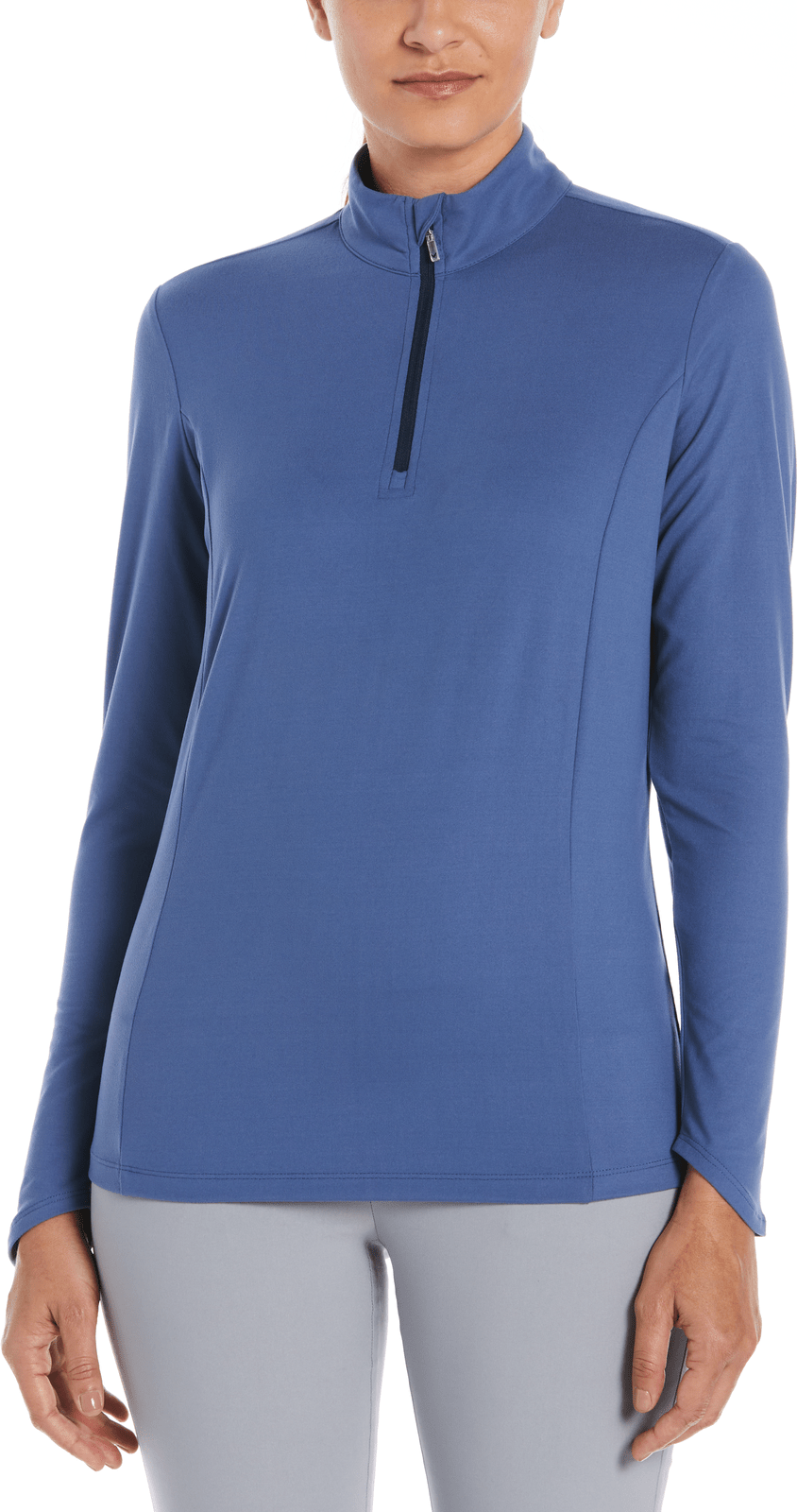 Callaway Golf Cgw748 Solid Knit Long Sleeve 1/4 Zip Shirt - Coastal Fjord