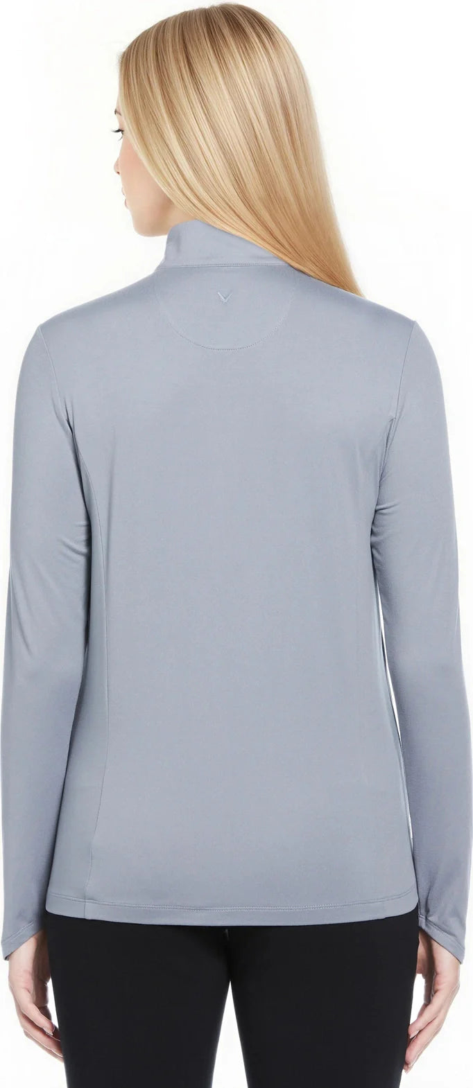 Callaway Golf Cgw748 Solid Knit Long Sleeve 1/4 Zip Shirt - Tradewinds - Ladies s