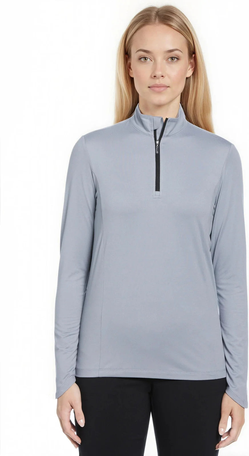 Callaway Golf Cgw748 Solid Knit Long Sleeve 1/4 Zip Shirt - Tradewinds - Ladies s