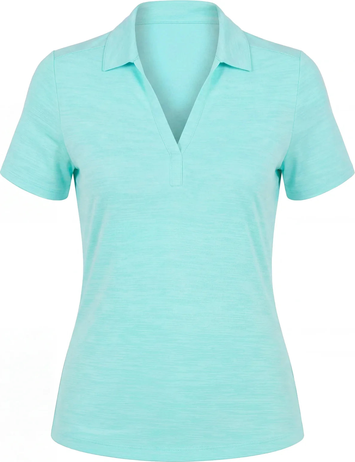 Callaway Golf Cgw751 Short Sleeve Ladies Broken Stripe Polo - Aruba Blue