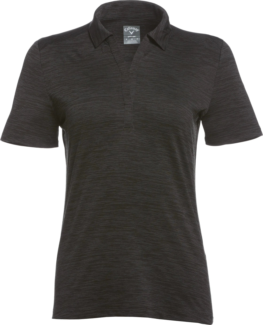 Callaway Golf Cgw751 Short Sleeve Ladies Broken Stripe Polo - Black