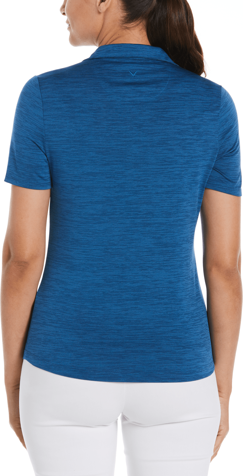 Callaway Golf Cgw751 Short Sleeve Ladies Broken Stripe Polo - Blueberry Pancake