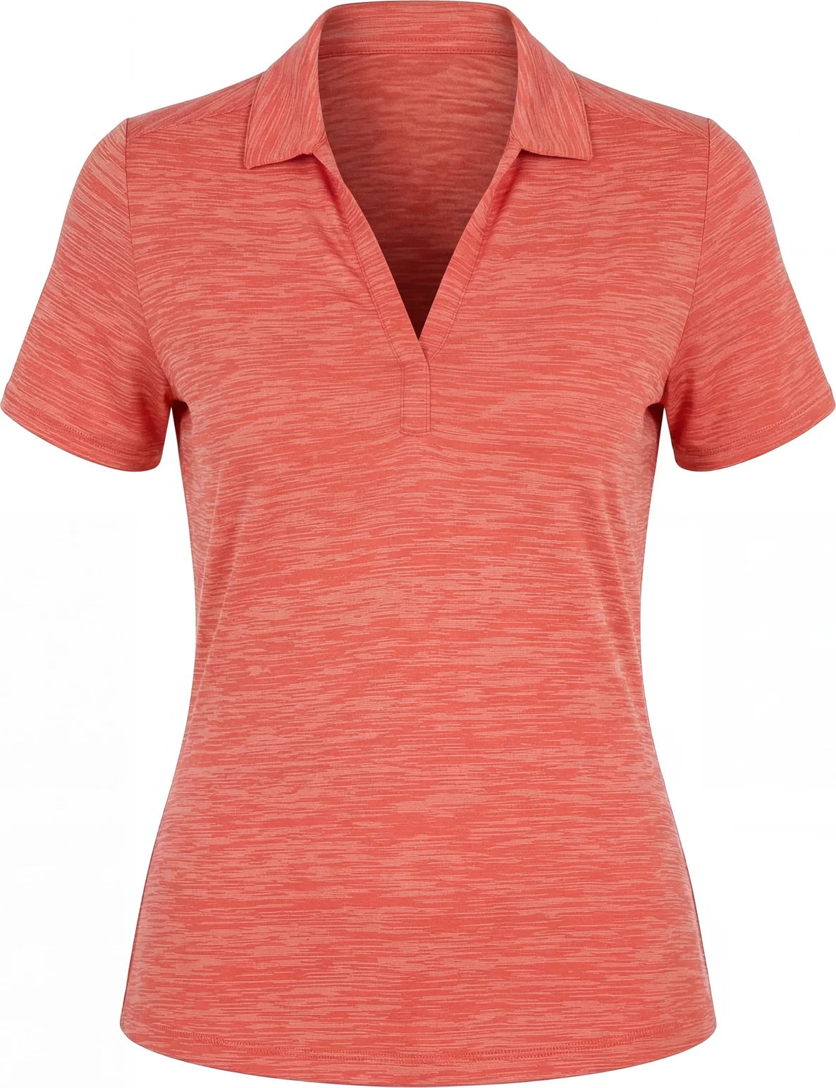 Callaway Golf Cgw751 Short Sleeve Ladies Broken Stripe Polo - Cayenne
