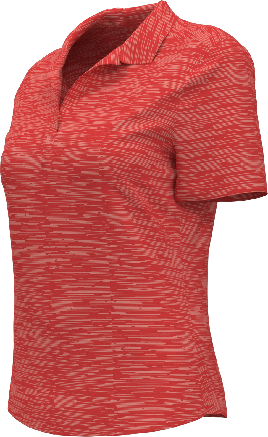 Callaway Golf Cgw751 Short Sleeve Ladies Broken Stripe Polo - Cayenne