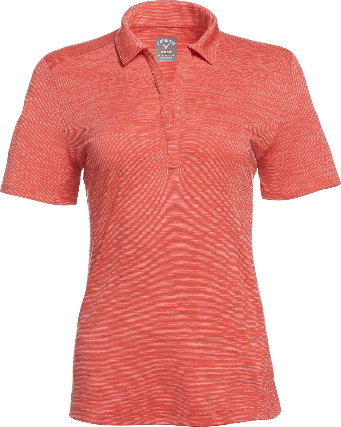 Callaway Golf Cgw751 Short Sleeve Ladies Broken Stripe Polo - Cayenne