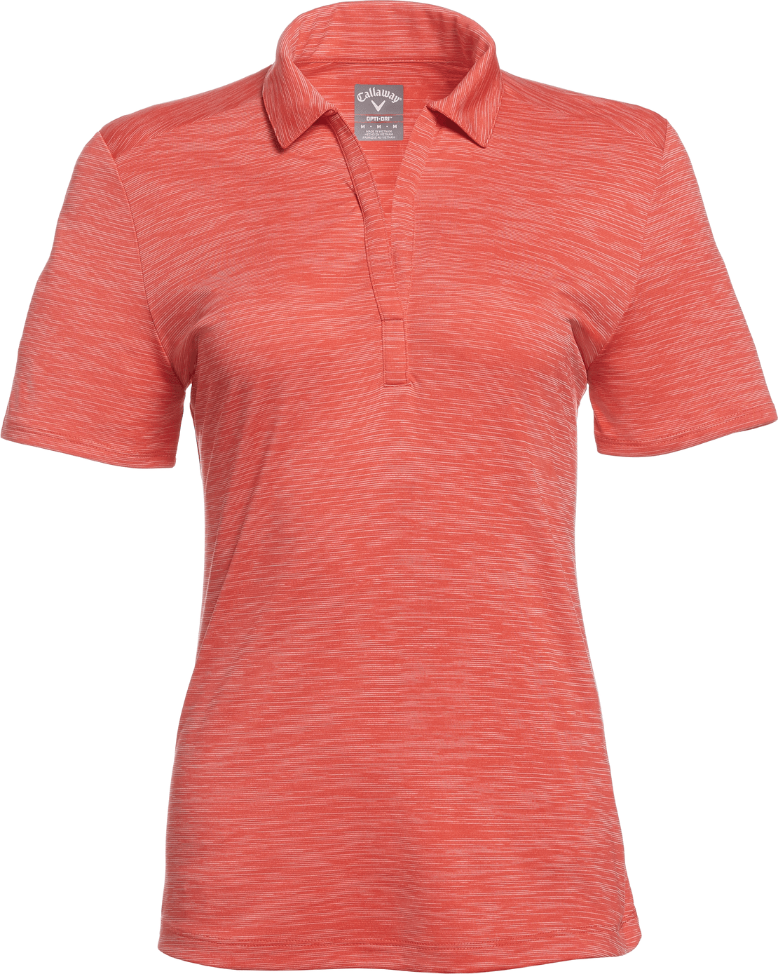 Callaway Golf Cgw751 Short Sleeve Ladies Broken Stripe Polo - Cayenne