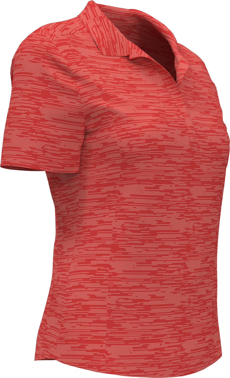 Callaway Golf Cgw751 Short Sleeve Ladies Broken Stripe Polo - Cayenne