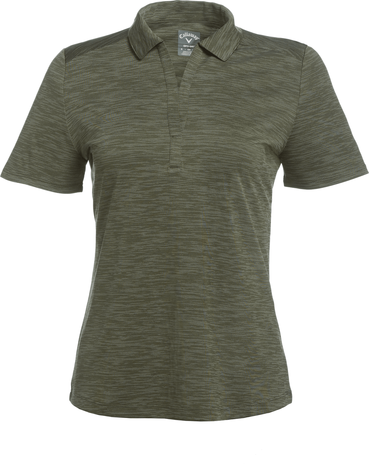 Callaway Golf Cgw751 Short Sleeve Ladies Broken Stripe Polo - Hedge Green