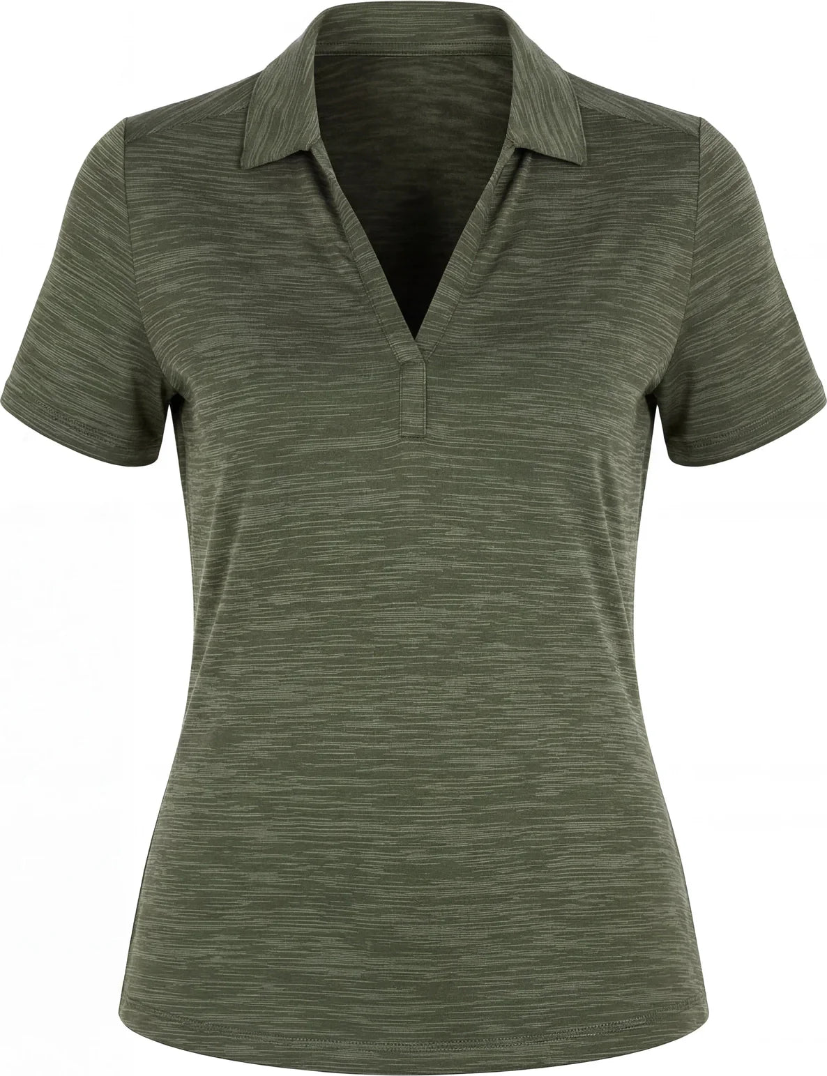 Callaway Golf Cgw751 Short Sleeve Ladies Broken Stripe Polo - Hedge Green