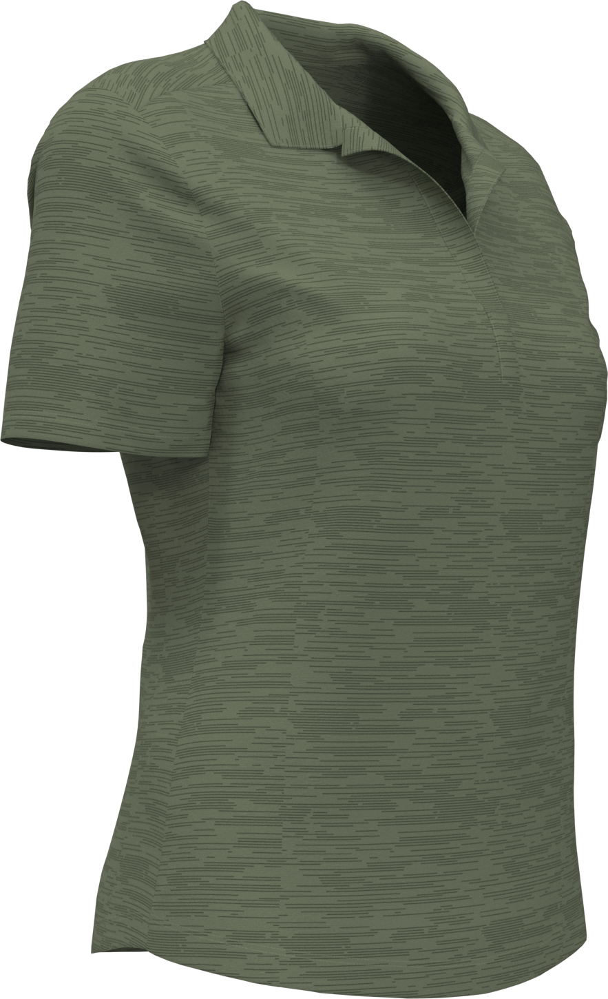 Callaway Golf Cgw751 Short Sleeve Ladies Broken Stripe Polo - Hedge Green