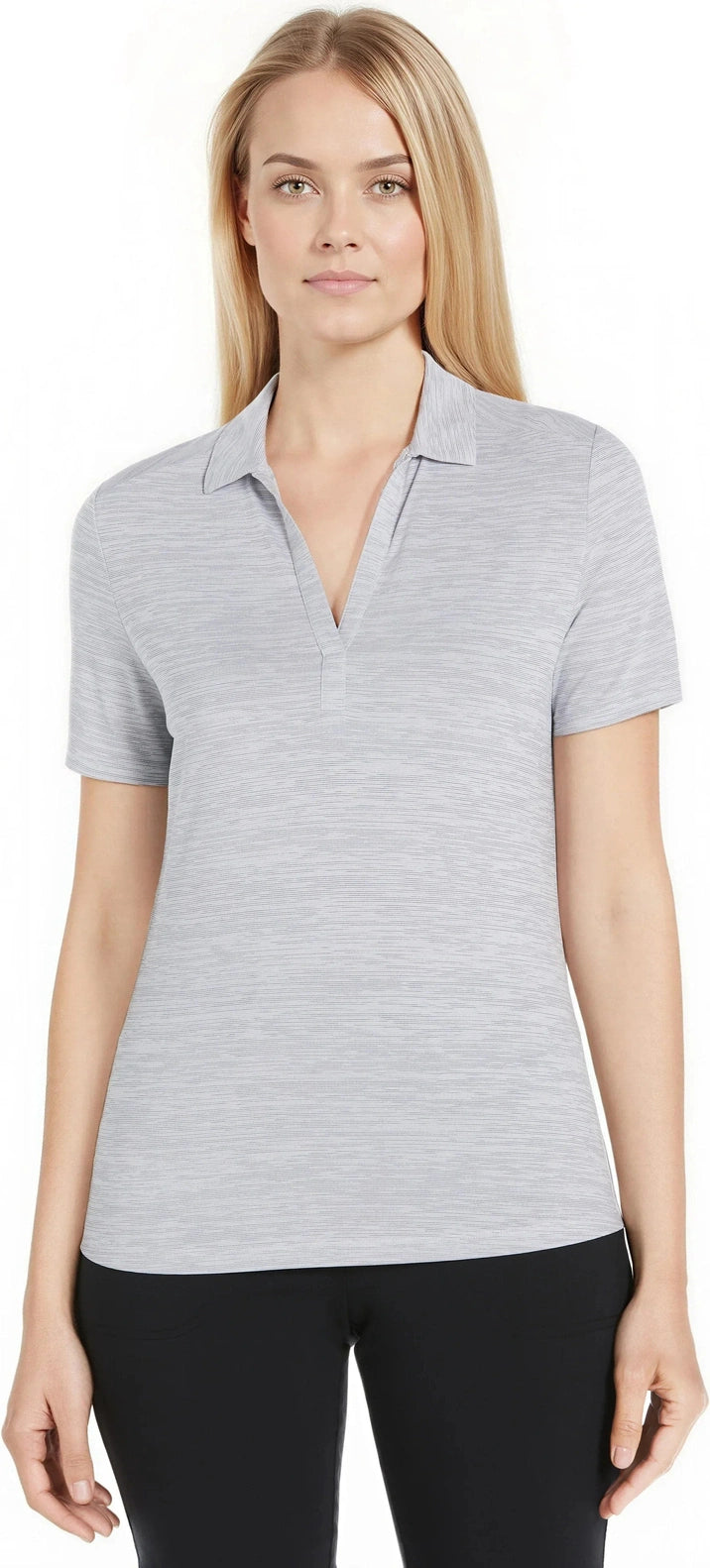Callaway Golf Cgw751 Short Sleeve Ladies Broken Stripe Polo - White - s