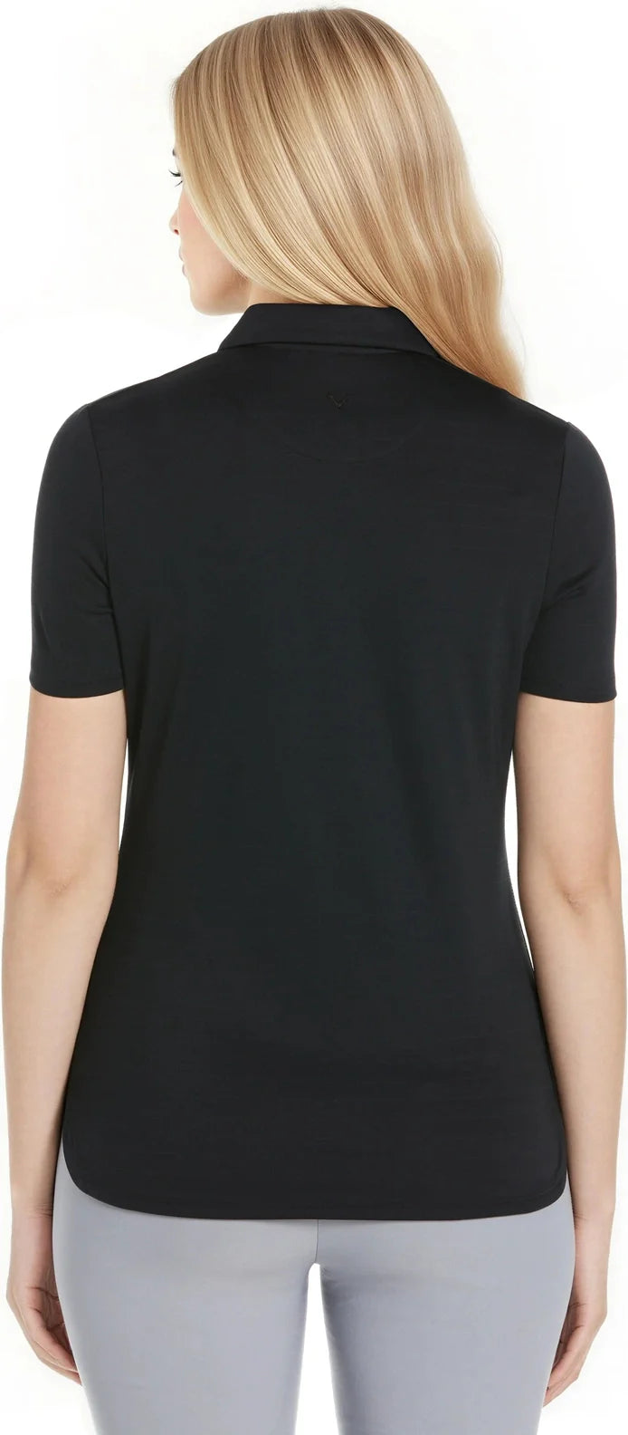 Callaway Golf Cgw761 Women’s Eco Horizontal Textured Polo - Black - Ladies s