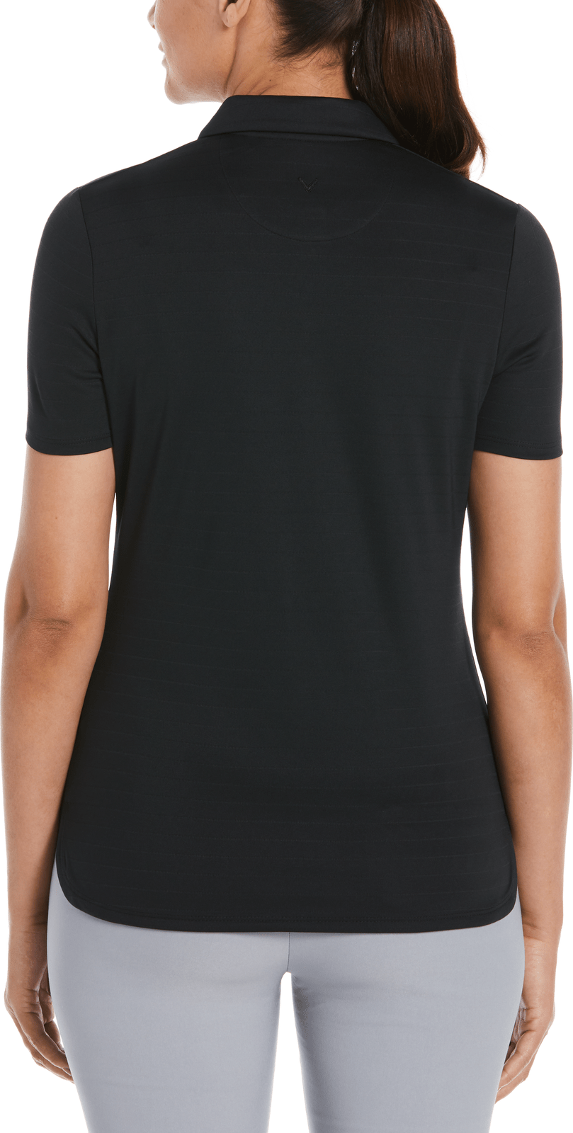 Callaway Golf Cgw761 Women’s Eco Horizontal Textured Polo - Black