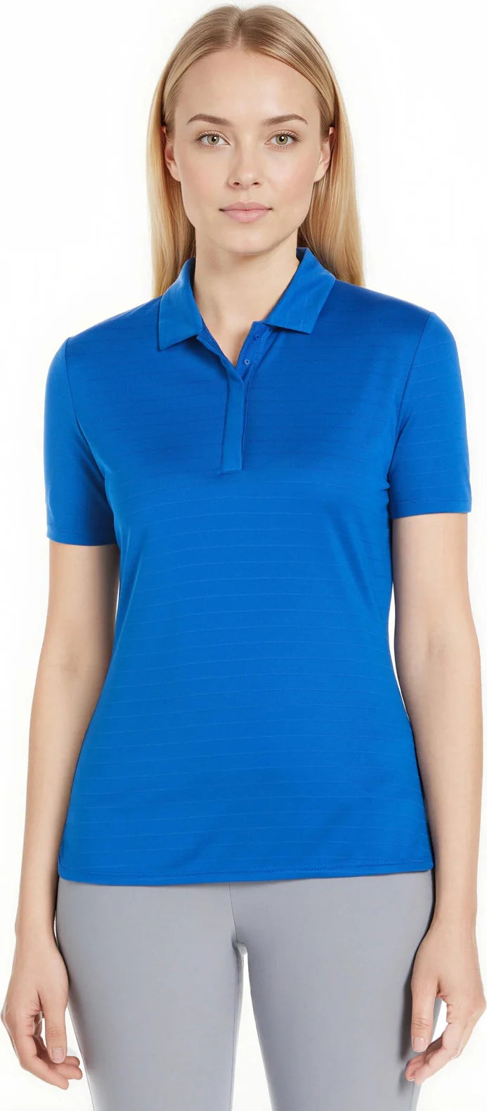 Callaway Golf Cgw761 Women’s Eco Horizontal Textured Polo - Magnetic Blue - Ladies s
