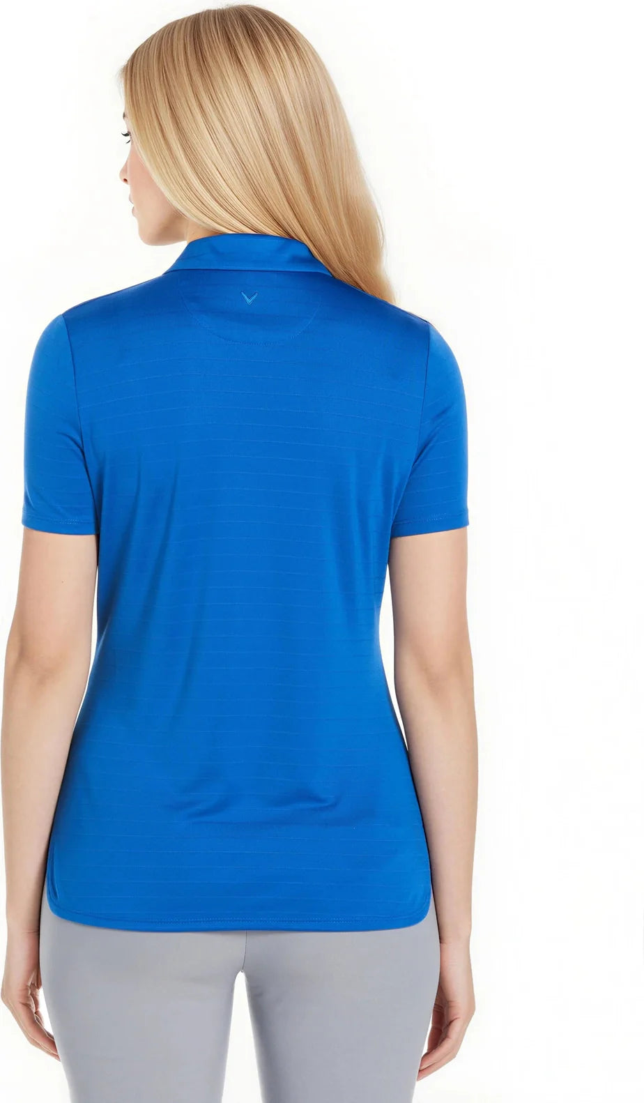 Callaway Golf Cgw761 Women’s Eco Horizontal Textured Polo - Magnetic Blue - Ladies s