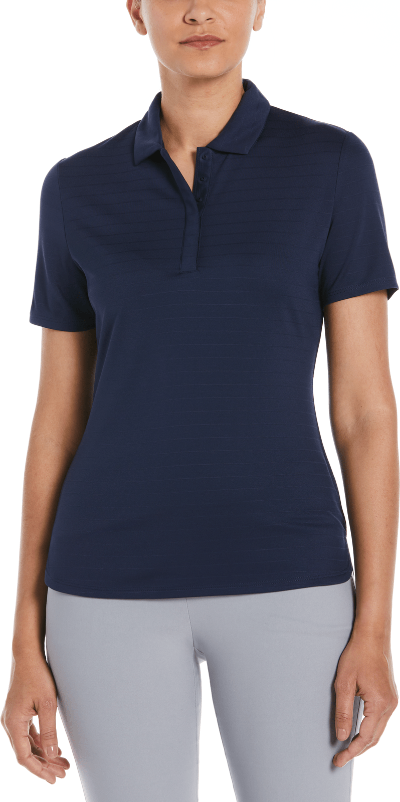 Callaway Golf Cgw761 Women’s Eco Horizontal Textured Polo - Peacoat