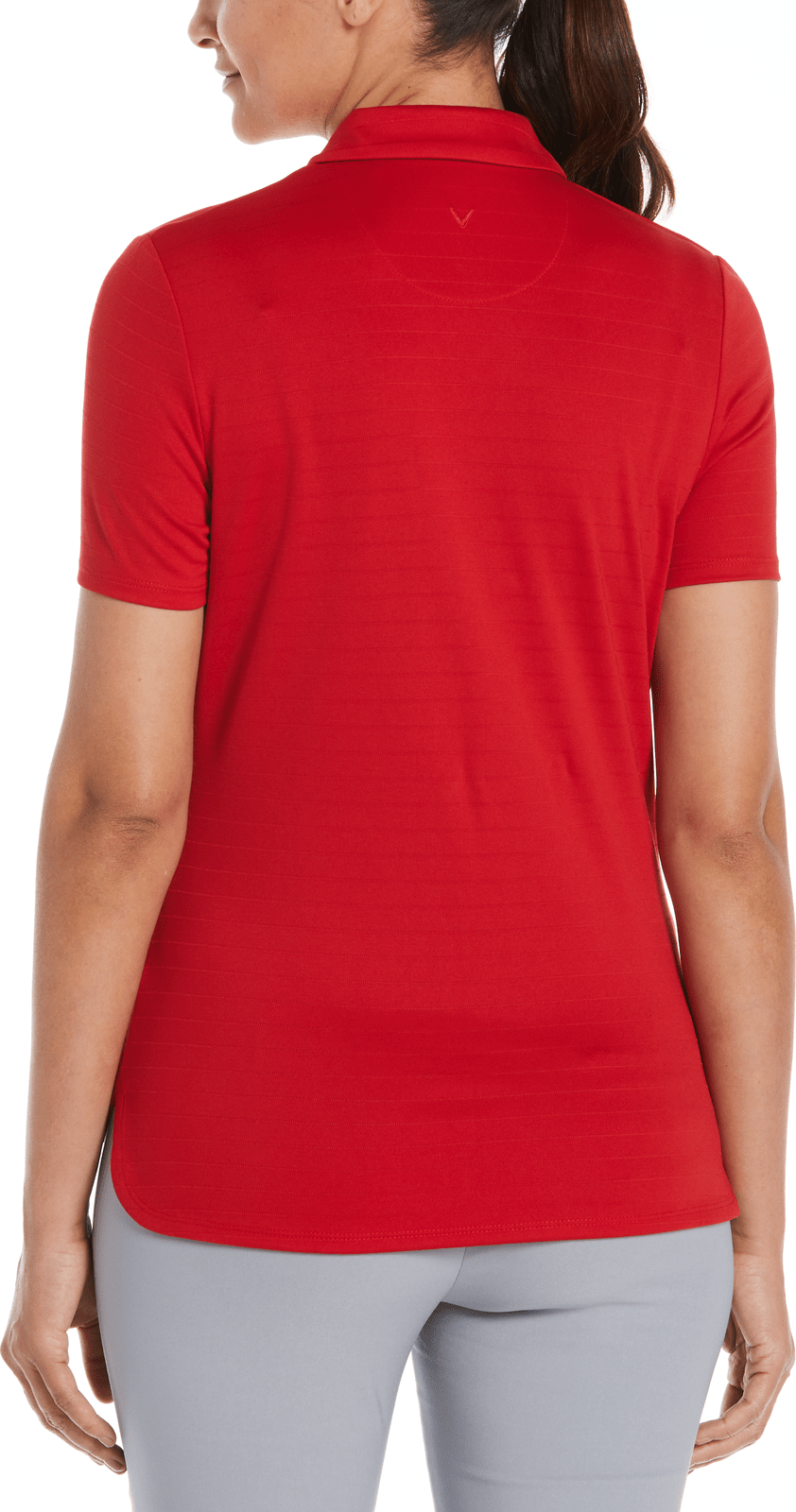 Callaway Golf Cgw761 Women’s Eco Horizontal Textured Polo - Salsa
